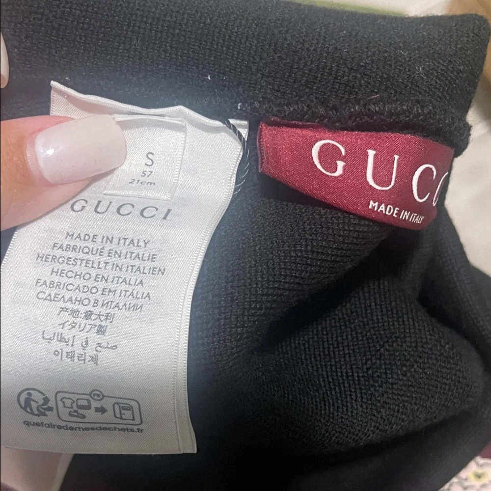 Gucci GG Black Jacquard Beanie